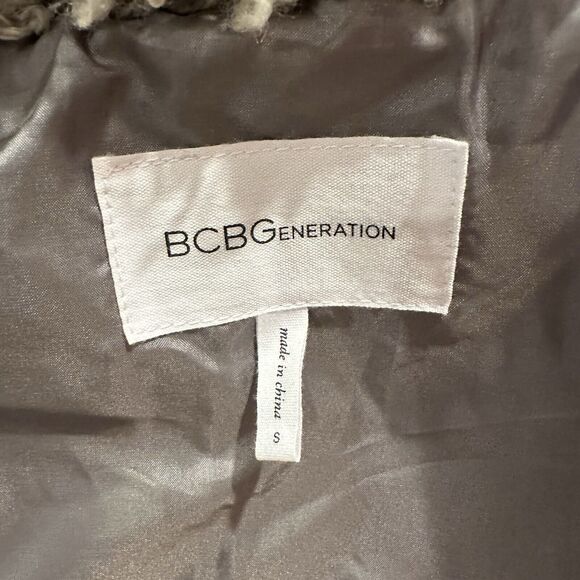 BCBGeneration Oversized Faux Wool-Fur Vest Size S — Cozy Chic Scandi Girl - Picture 7 of 11